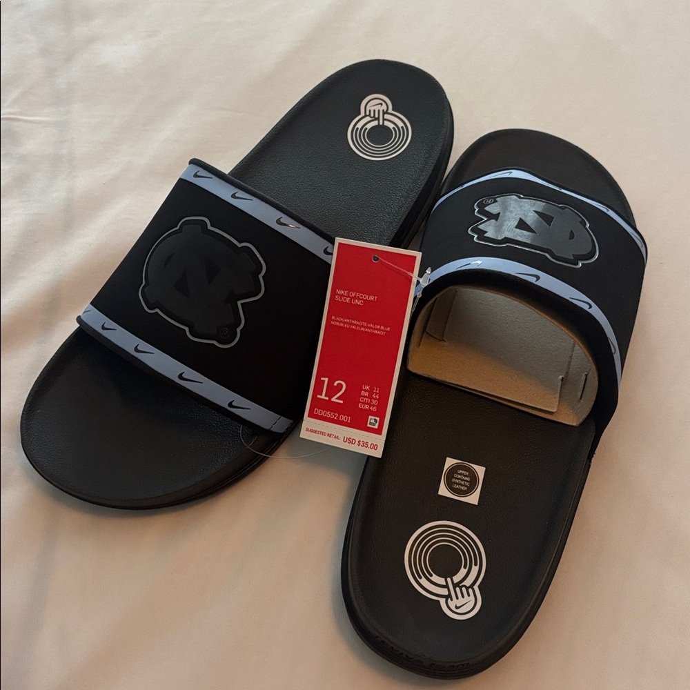 Nike Black and Gray Offcourt Slide Sandals